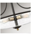 Quoizel ceiling light Steel, transparent grained glass Palladian bronze with patinated brass accents