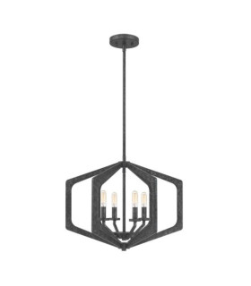 Quoizel Pendelleuchte Stahl Altschwarz