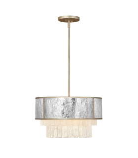 Suspension Hinkley Acier inoxydable,cristal L'or champenois