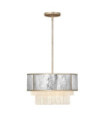 Suspension Hinkley Acier inoxydable,cristal L'or champenois