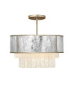 Hinkley pendant light Stainless steel, crystal Champagne gold