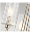 Kichler pendant light Clear fluted glass, polished nickel steel