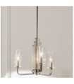 Suspension Kichler Verre cannelé transparent,acier Nickel poli