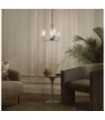 Kichler pendant light Clear fluted glass, polished nickel steel