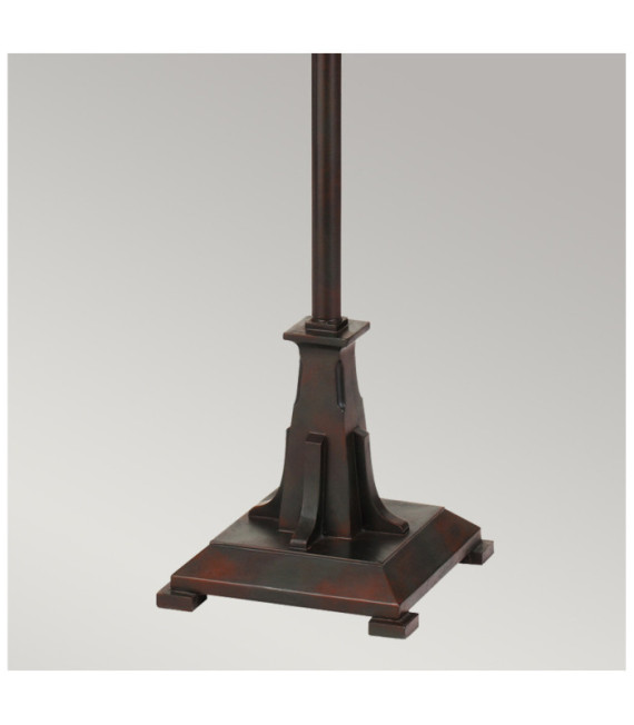 Lampadaire Quoizel Acier,résine,verre d'art Bronze vaillant