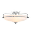 Quoizel Ceiling Light Opal Glass, Polished Chrome Steel