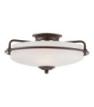 Plafonnier Quoizel Verre Opale,Acier Bronze palladien