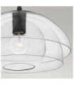 Suspension Hinkley Aluminium,verre transparent,acier Noir