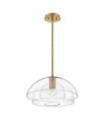 Suspension Hinkley Aluminium,verre transparent,acier Laiton Héritage