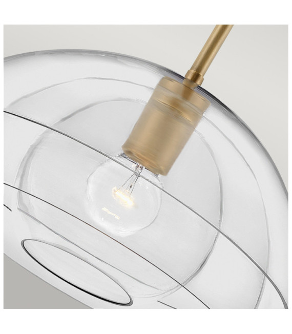 Lampada a sospensione Hinkley Alluminio, vetro trasparente, acciaio Ottone Heritage