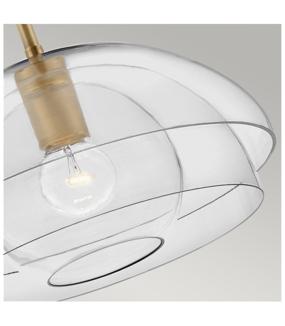 Lampada a sospensione Hinkley Alluminio, vetro trasparente, acciaio Ottone Heritage