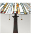 Quoizel table lamp Steel, resin, art glass Valiant bronze