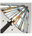 Quoizel table lamp Steel, resin, art glass Valiant bronze