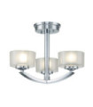 Plafonnier Hinkley Verre Opale,Acier Chrome poli