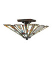 Quoizel ceiling light Steel, resin, art glass Valiant bronze