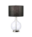 Lampe de table Orb Verre,Acier,Faux Lin Nickel poli