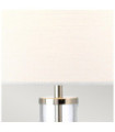Lampe de table Orb Verre,Acier,Faux Lin Nickel poli