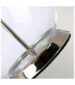 Lampe de table Orb Verre,Acier,Faux Lin Nickel poli