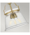 Quoizel pendant light Transparent grained glass, steel Patinated brass