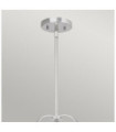 Quoizel pendant light Transparent grained glass, polished chrome steel