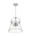 Suspension Quoizel Verre grainé transparent,acier Chrome poli