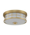 Quoizel Ceiling Light Opal Glass, Steel, Painted Natural Brass