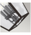 Outdoor pendant light Feiss Steel, Marten grained glass
