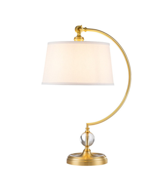 Lampe de table Quoizel Verre,Acier,Lin Laiton brossé
