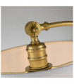 Lampe de table Quoizel Verre,Acier,Lin Laiton brossé