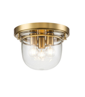 Plafonnier Quoizel Verre,Acier Laiton brossé