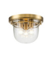 Plafonnier Quoizel Verre,Acier Laiton brossé