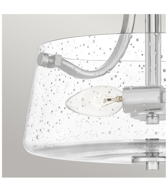 Plafonnier Quoizel Verre,Acier Nickel poli