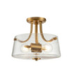 Quoizel Ceiling Light Glass, Steel Brushed Brass