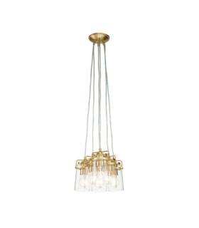 Kichler pendant light Clear glass, steel Brushed brass
