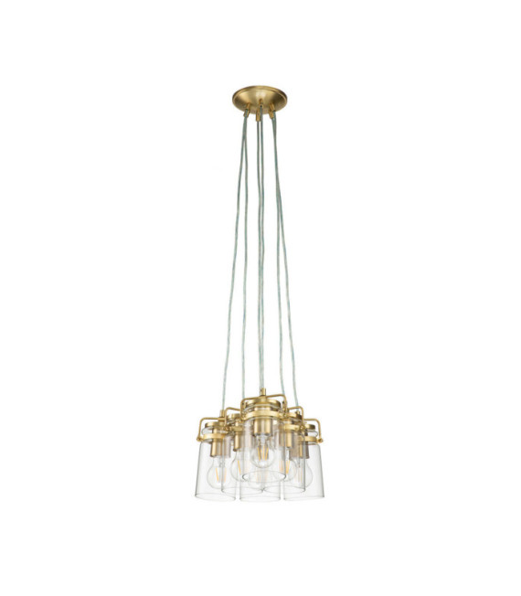 Kichler pendant light Clear glass, steel Brushed brass