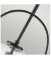 Hinkley pendant light Transparent grained glass, Black steel