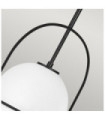 Hinkley Pendant Steel, Black Opal Glass