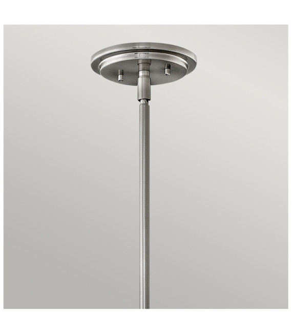 Suspension Hinkley Acier,Verre Opale Nickel brossé