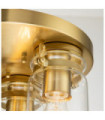 Kichler ceiling light Clear glass, steel Brushed brass