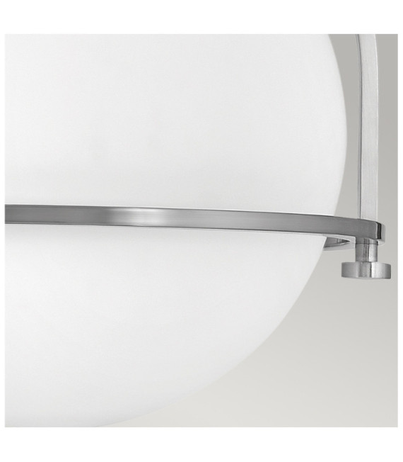 Hinkley Ceiling Light Steel, Opal Glass Brushed Nickel