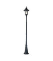 Lampe sur pied extérieur Chicago Aluminium,verre grainé transparent Noir texturé