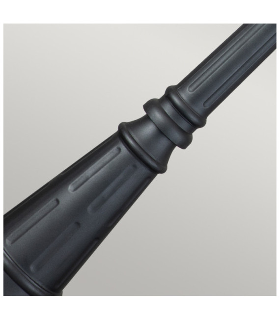 Lampada da terra per esterni Chicago Alluminio, vetro granulato trasparente Nero strutturato