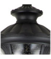 Chicago outdoor floor lamp Aluminum, transparent grained glass Textured black