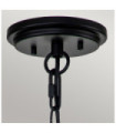 Hinkley outdoor pendant light Aluminum, brass, transparent grained glass Black