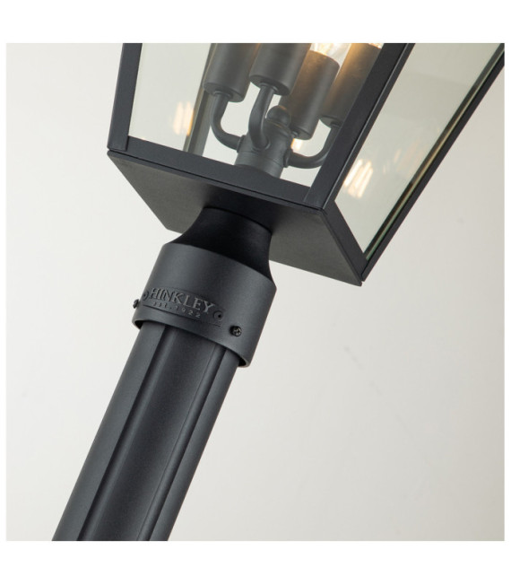 Hinkley outdoor floor lamp Aluminum, transparent glass Museum Black