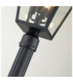Lampe sur pied extérieur Hinkley Aluminium,verre transparent Musée Noir