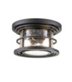 Feiss outdoor ceiling light Aluminum, steel, transparent grained glass Textured black