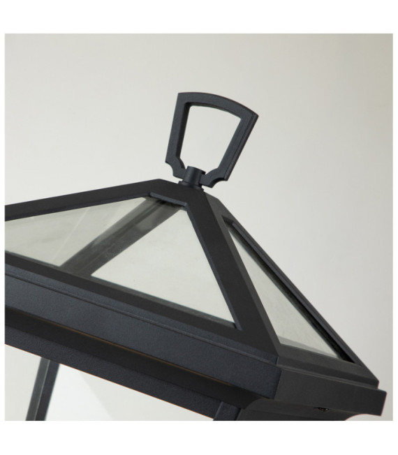 Lampe sur pied extérieur Hinkley Aluminium,verre transparent Musée Noir