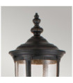 Lampe sur pied extérieur Cleveland Aluminium,verre grainé transparent Bronze patiné