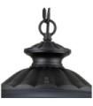 Chicago outdoor pendant light Aluminum, transparent grained glass Textured black